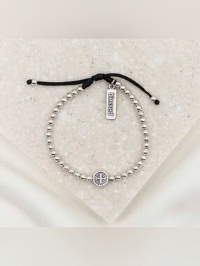 My Saint My Hero Mantra of Love Benedictine Bracelet Silver NWT